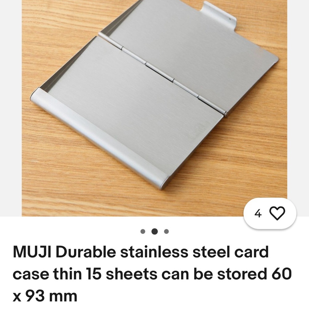 MUJI Stainless Steel Card Case -14 of them ($10 each)